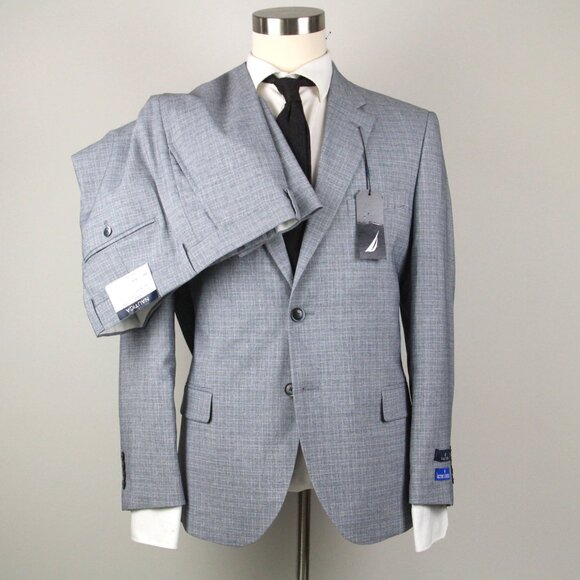 42S Nautica Mens 2-pc Suit Blazer Jacket Mismatched Pants 38Wx28L E03314 - Picture 1 of 11